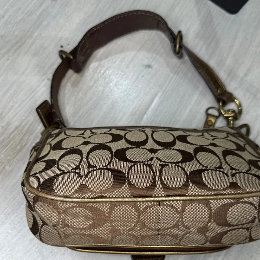 2004 Special Edition Coach Signature Mini Hobo in Brown and Bronze No 40-1495